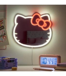 Espejo de neón led montable en la pared hello kitty