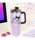 Vaso aislante paladone sanrio kuromi y pajita hello kitty 900ml