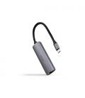 Nanocable Adaptador USB-C 3.1 a RJ45, con PD 100W, USB-C/M, Aluminio, Color Gris, 18 cm