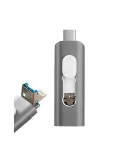 PENDRIVE 128GB 3 EN 1 COOL GRIS