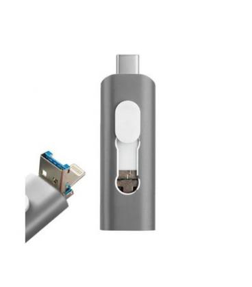 PENDRIVE 128GB 3 EN 1 COOL GRIS