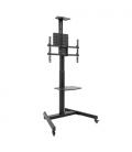 Soporte de suelo inclinable con ruedas tooq fs1184m-b para tv de 35-70'/ hasta 70kg
