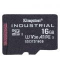 Tarjeta memoria sdhc 16gb kingston industrial uhs - i cl10