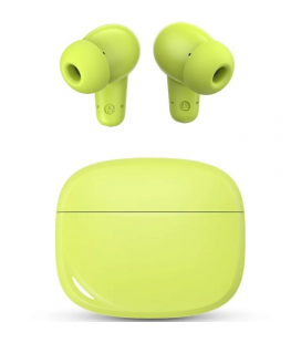 Auriculares bluetooth spc boost buds con estuche de carga/ autonomía 7.5h/ verde lima
