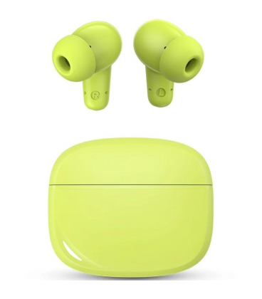 Auriculares bluetooth spc boost buds con estuche de carga/ autonomía 7.5h/ verde lima