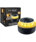 Luz baliza de emergencia para coche sos road connected el2024 v16/ homologada/ base imantada/ geolocalizable/ funciona a pilas