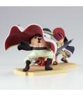 Figura banpresto one piece world collectable figure log stories edward newgate vs shanks 13cm