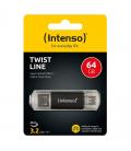 Intenso twist line lápiz usb 3.2 a+c 256gb