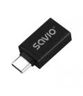 ADAPTADOR SAVIO AK-80 USB-A 3.1 USB-C 3.1 BLACK