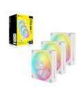 Ventilador caja corsair lx120 icue link rgb 3 x 120mm blanco