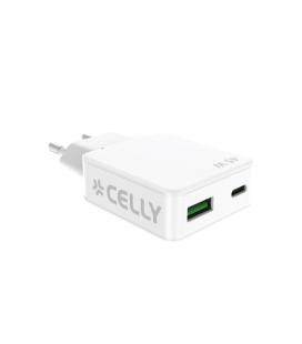Celly cargador 1 usb-c 1 usb- a 45w