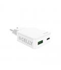 Celly cargador 1 usb-c 1 usb- a 45w