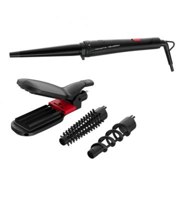 Rizador para el pelo rowenta multistyler cf422lf0/ negro y rosa