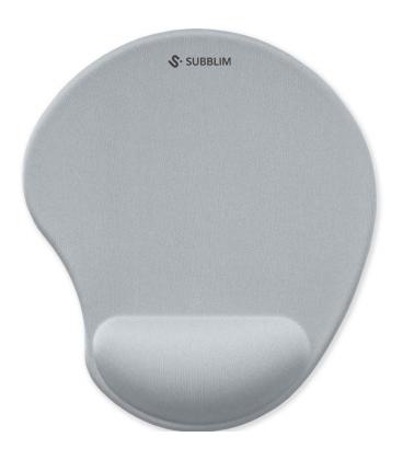 Alfombrilla ergonómica subblim ergo neogel mousepad/ 240 × 190 × 15mm/ plateada
