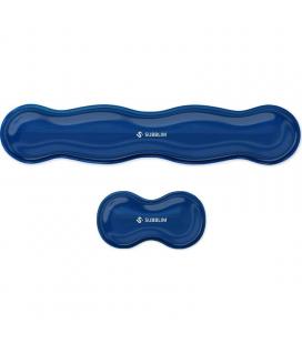 Pack de 2 reposamuñecas subblim ergo crystal flex/ azul oscuro