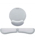 Pack de reposamuñecas y alfombrilla ergonómica subblim ergo memoryflex/ plateadas