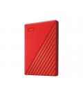 Disco duro externo hdd wd western digital 2tb my passport usb 3.2 rojo
