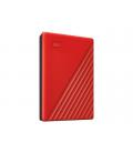 Disco duro externo hdd wd western digital 2tb my passport usb 3.2 rojo