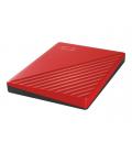 Disco duro externo hdd wd western digital 2tb my passport usb 3.2 rojo