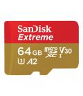 Tarjeta memoria micro secure digital 64gb sandisk extreme clase 10 uhs - i u3 + adaptador