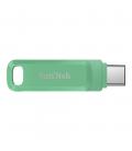 Memoria usb 3.2 usb tipo c sandisk 64gb ultra dual drive go verde absenta
