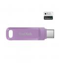 Memoria usb 3.2 usb tipo c sandisk 256gb ultra dual drive go lavanda
