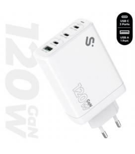 Cargador de pared gan subblim 120w charger usb c+c+c+a/ 3xusb tipo-c/ 1xusb/ 120w