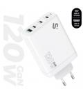 Cargador de pared gan subblim 120w charger usb c+c+c+a/ 3xusb tipo-c/ 1xusb/ 120w
