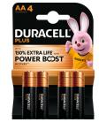 Pack de 4 pilas aa duracell plus power boost dpblr6b4/ 1.5v/ alcalinas