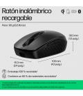 Ratón inalámbrico hp 695/ batería recargable/ hasta 4000 dpi/ negro