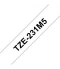 Pack cintas laminadas brother tze231m5 12mm x 8m 5 unidades