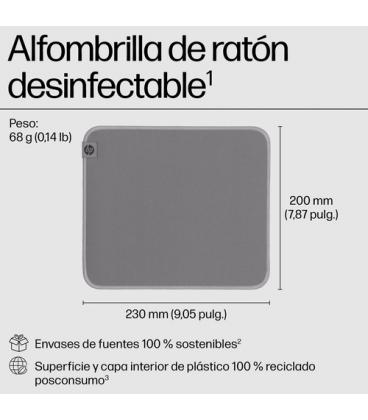 Alfombrilla hp 105 8x595aa/ 2 x 200 x 230mm/ gris