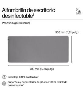 Alfombrilla hp 205 8x597aa/ 2 x 300 x 700mm/ gris