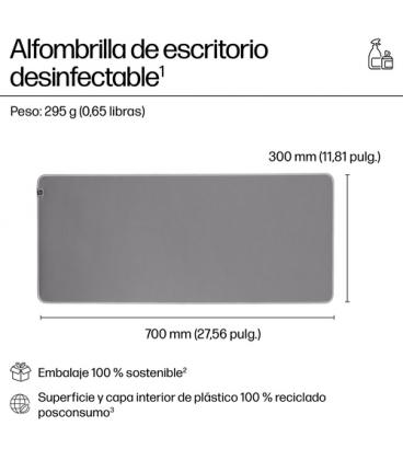 Alfombrilla hp 205 8x597aa/ 2 x 300 x 700mm/ gris
