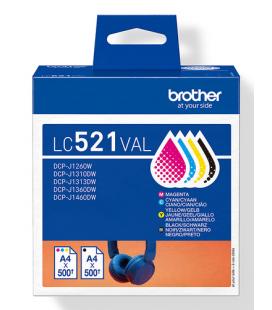 Multipack brother lc521val negro - cian - magenta - amarillo