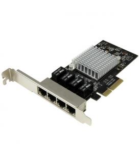 Tarjeta red startech ethernet gigabit 1000 4 port rj45 pcie
