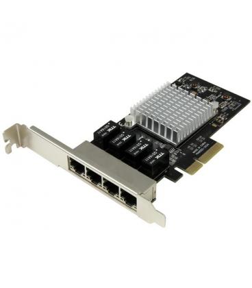 Tarjeta red startech ethernet gigabit 1000 4 port rj45 pcie