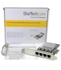 Tarjeta red startech ethernet gigabit 1000 4 port rj45 pcie