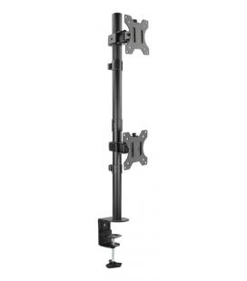Soporte de mesa para 2 monitores tooq db1233tnv-b/ giratorio/ inclinable/ hasta 8kg