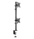 Soporte de mesa para 2 monitores tooq db1233tnv-b/ giratorio/ inclinable/ hasta 8kg