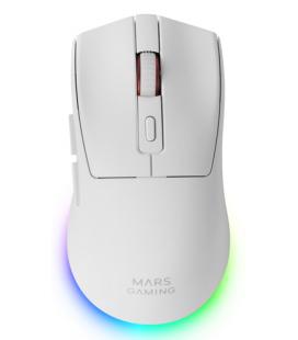 Ratón gaming inalámbrico mars gaming mm-t3/ batería recargable/ hasta 14400 dpi/ blanco