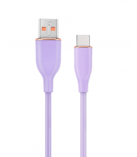 CABLE DE CARGA Y DATOS GEMBIRD USB TIPO C DE SILICONA PREMIUM 1,5 M VIOLETA