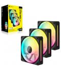 Ventilador caja corsair lx120 icue link rgb 3x 120mm negro
