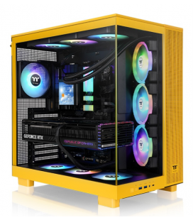 CAJA ATX THERMALTAKE VIEW 380 XL USB CX1 4XVENT120MM ARGB YELLOW S/N FUENTE