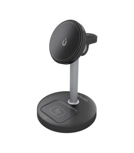 Base de carga inalámbrica aisens asch-15w3wc066-bk/ 15w/ negro