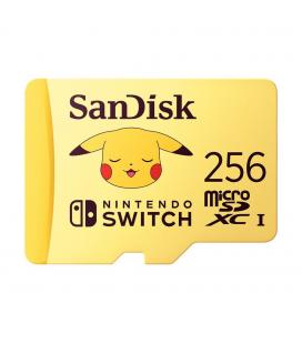 Tarjeta memoria micro secure digital 256gb sandisk nintendo switch pokemon pikachu edition clase v30 uhs - i u3