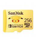 Tarjeta memoria micro secure digital 256gb sandisk nintendo switch pokemon pikachu edition clase v30 uhs - i u3