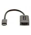 Adaptador usb tipo c a hdmi 4k uhd startech 13cm - macho - hembra - gris