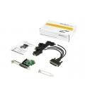 Tarjeta de red startech pex4s953 4x rs232 serie