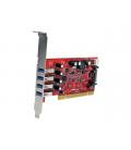 Tarjeta de puertos startech pciusb3s4 4x usb 3.0